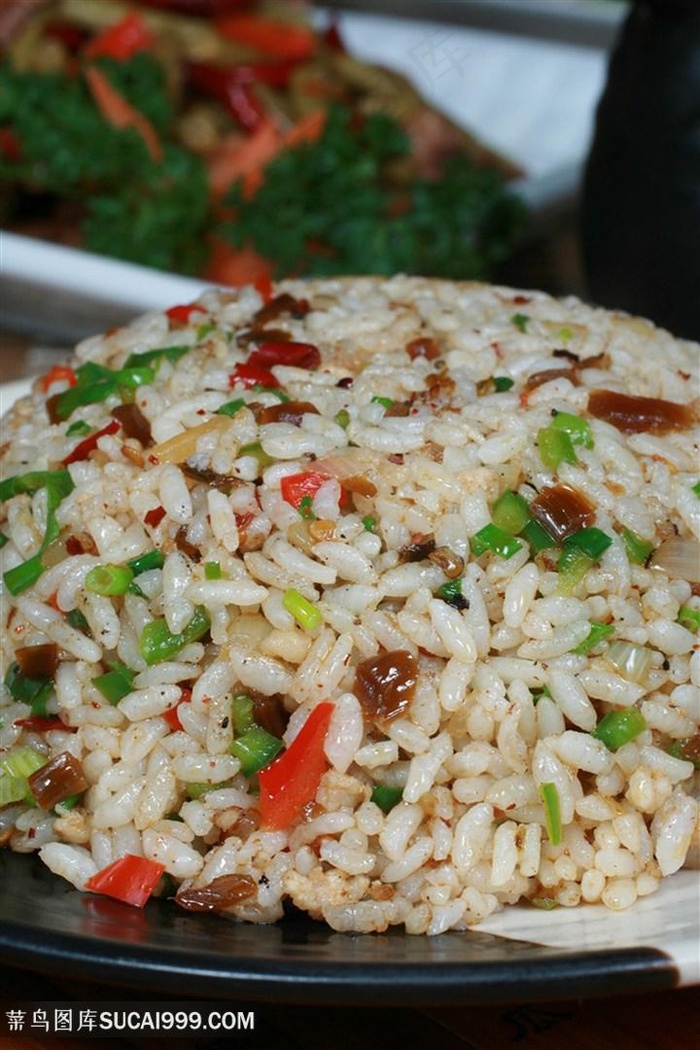 中华美食坛香炒饭实拍摄影图