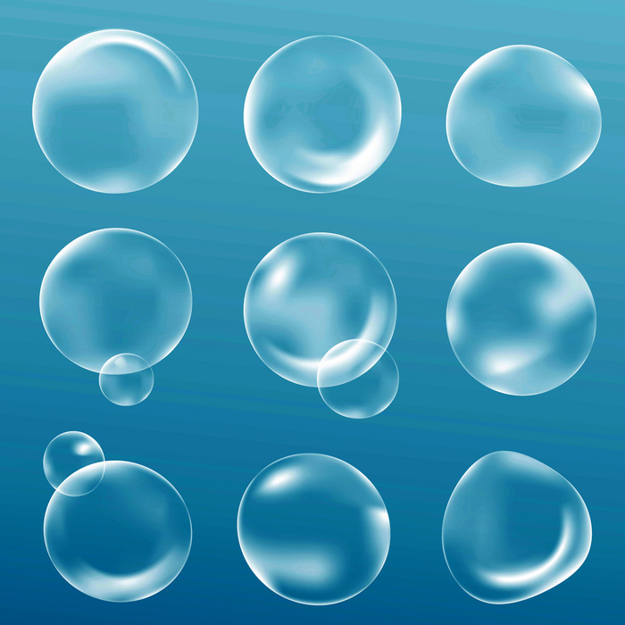 矢量水泡高精素材eps,ai矢量模版下载