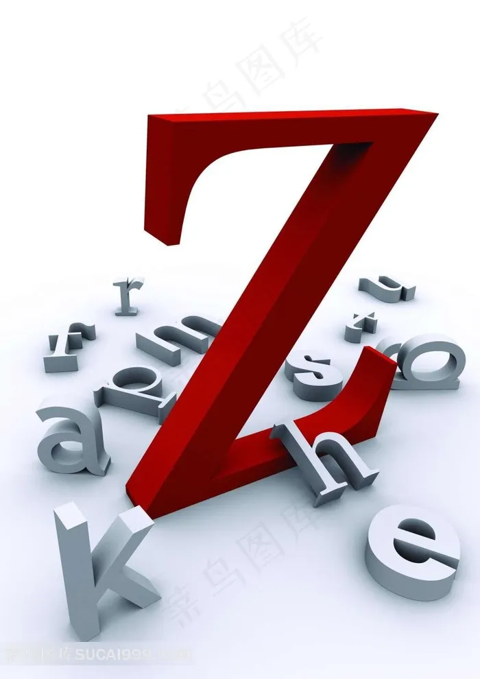 3D立体字母Z背景素材