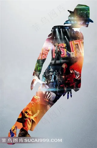 迈克尔杰克逊演唱会经典动作海报