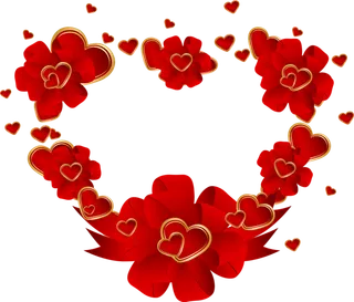 大红花爱心素材