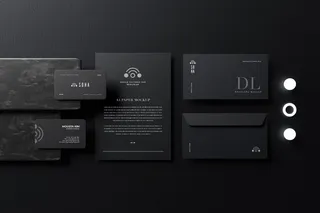 高端黑色名片VI样机