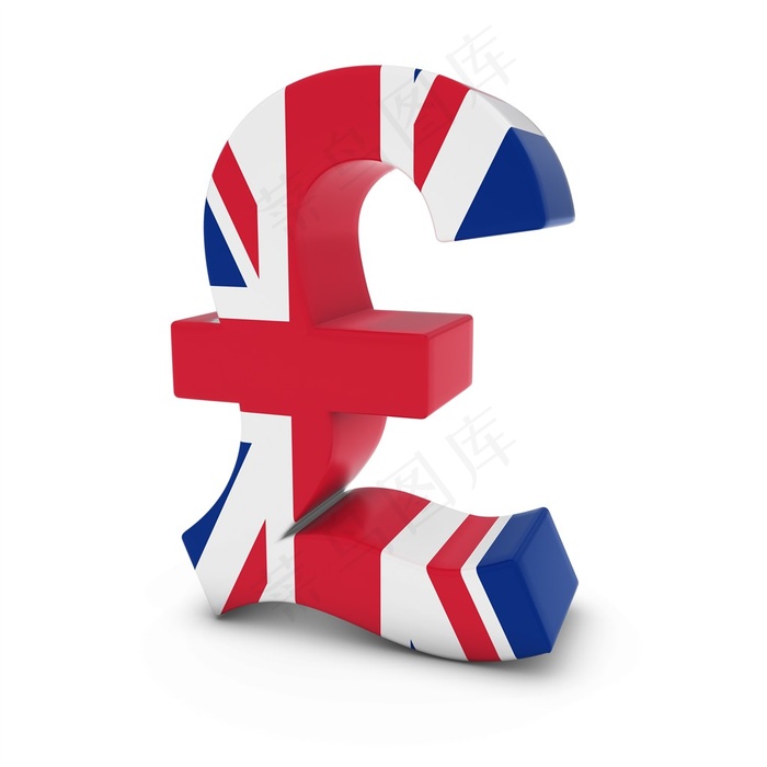 英国国旗图案的英镑符号