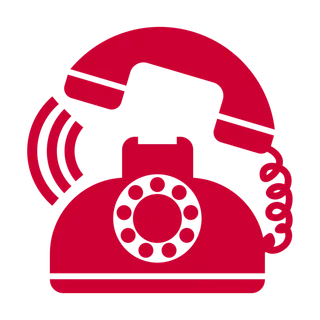 矢量红色电话标识