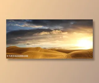 一望无际沙漠景色高清图