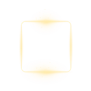 黄色唯美方形光效边框素材元素
