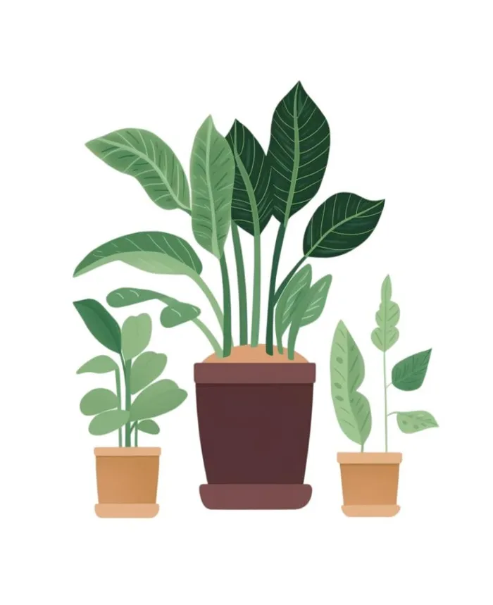 植物盆栽元素插画(992x1216)