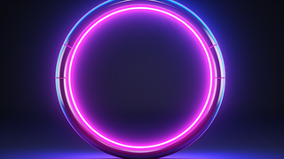 光圈彩色荧光色科技黑暗背景