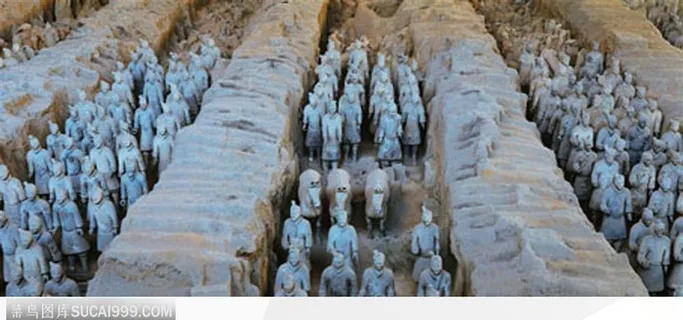 宏大的秦皇兵马俑阵队部分风景图 宏大的秦皇兵马俑阵队部分风景图