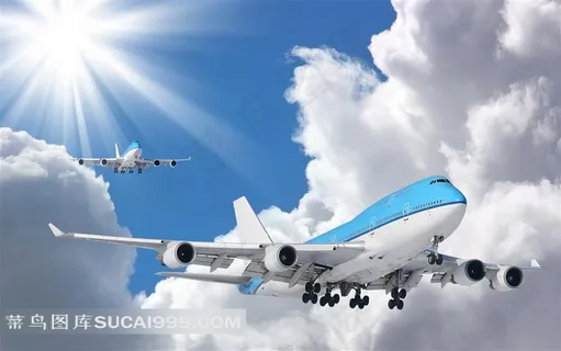 飞翔的民航飞机写真图片素材