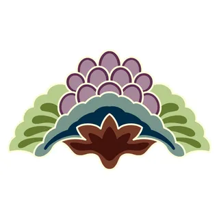 复古中国风国潮敦煌花纹花草插画手绘装饰小元素PSD素材