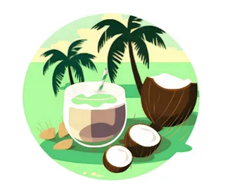 海岛椰子树免抠