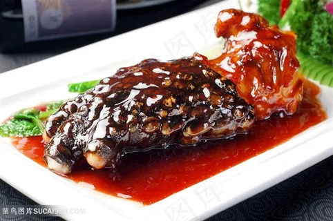 红烧鳄鱼掌中华美食摄影图 红烧鳄鱼掌中华美食摄影图