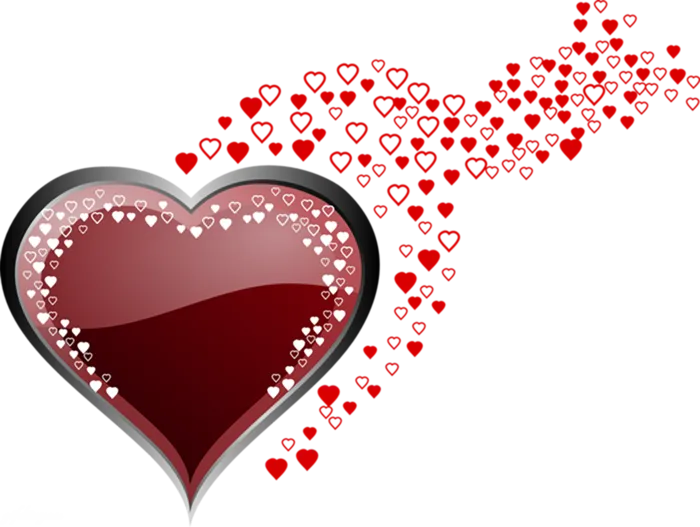 卡通简笔情人节飘飞爱