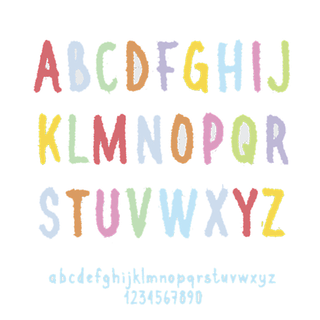 英文字母卡通彩色素材少儿兴趣班