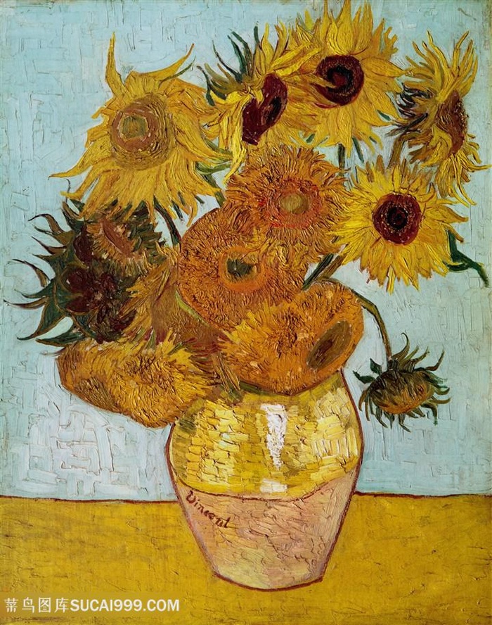 凡高向日葵油画图片