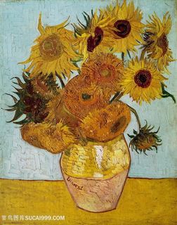 凡高向日葵油画图片