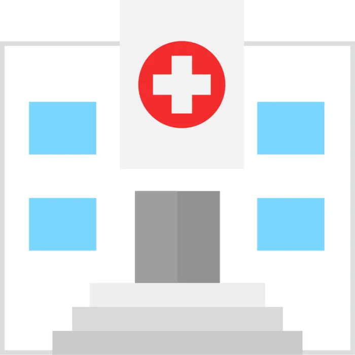 简笔画医院图标