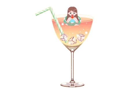 杯子里游泳的小女孩