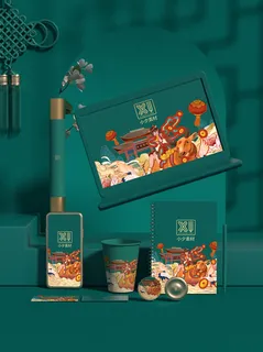 国潮风中式文创外包装智能样机