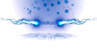 蓝色光线撞击交错科技kv主视觉