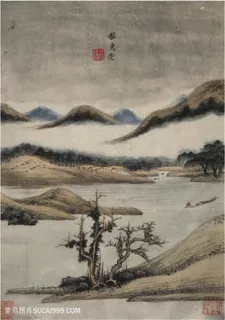 画家巨然仿古画册仿惠崇国画图片 画家巨然仿古画册仿惠崇国画图片