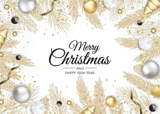 圣诞节圣诞树圣诞老人闪亮装饰电商促销折扣海报