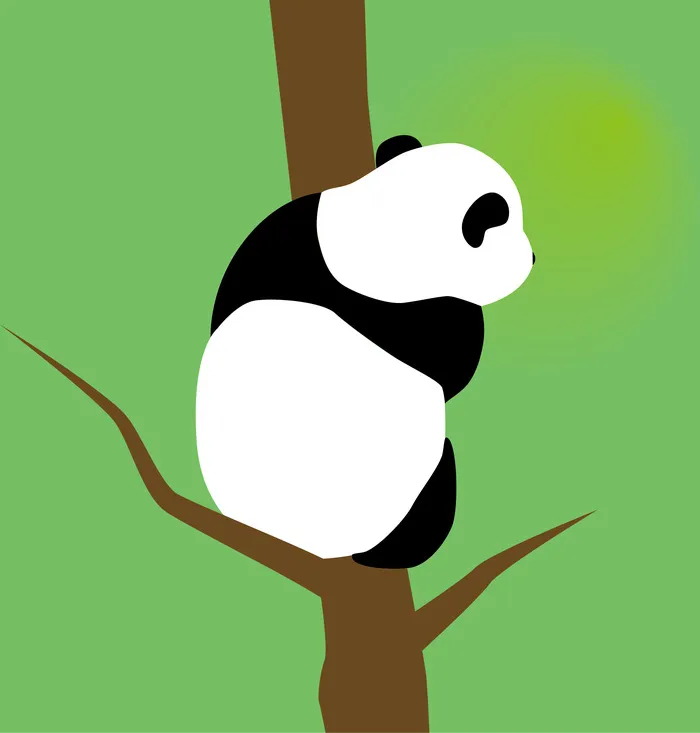 熊猫 可爱 看eps,ai矢量模版下载