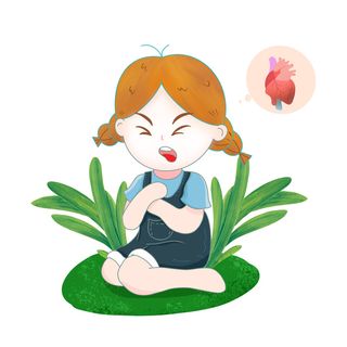 心脏不舒服的女人插图