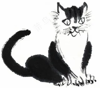 水墨猫大图jpg素材 (5)