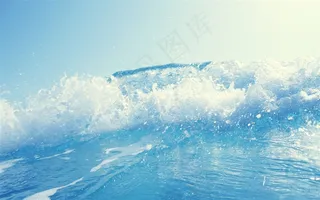 在海上激起的浪花风光摄影高清图片