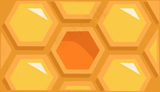 黄色卡通蜂巢背景图片