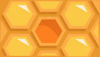 黄色卡通蜂巢背景图片