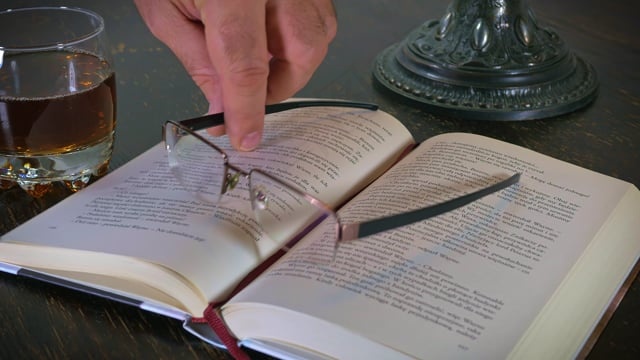 书, 文本, 读, 浪漫, 在晚上, 话, 眼镜