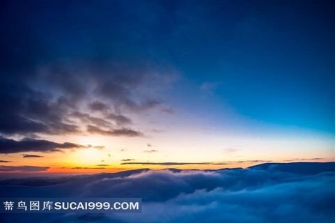 广阔的云海自然景观高清摄影图片