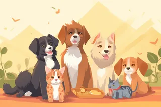 卡通插画宠物动物