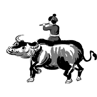 清明元素古风中式清明节山水画中国风