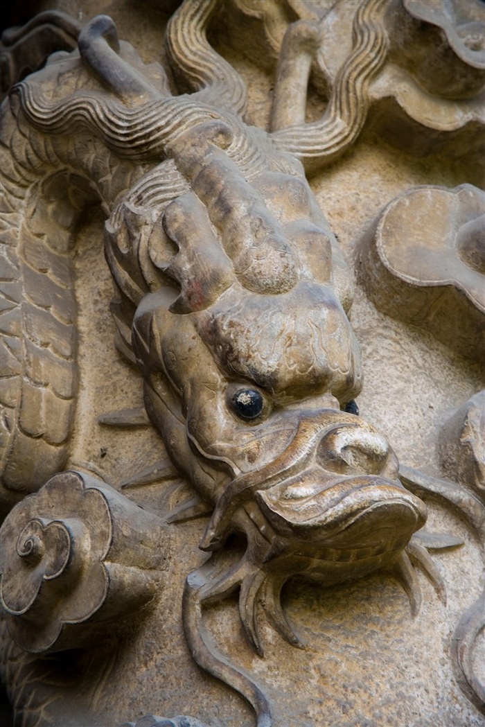 高清传统龙纹浮雕素材