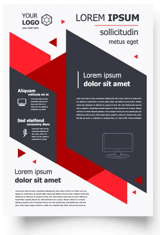 包装宣传册设计模板传单页抽象商务宣传册A4模板创意封面趋势宣传