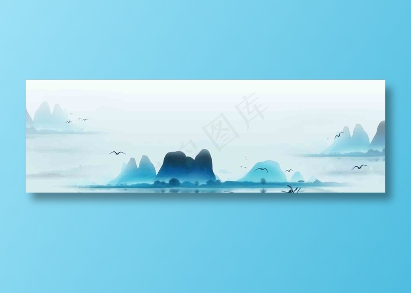 复古中国风古风国画背景素材psd模版下载
