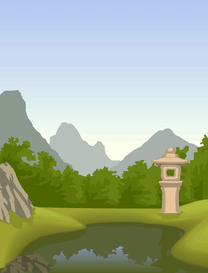 绿色卡通风动画动漫素描写实海报名片图片素材背景19