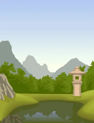 绿色卡通风动画动漫素描写实海报名片图片素材背景19