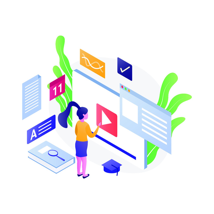 扁平化人物场景办公互联网等距ai矢量设计网页海报UI素材插画