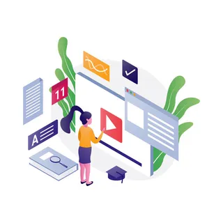 扁平化人物场景办公互联网等距ai矢量设计网页海报UI素材插画