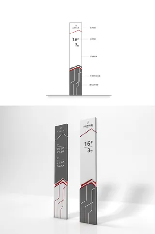 科技楼栋索引园区楼栋分布导视牌