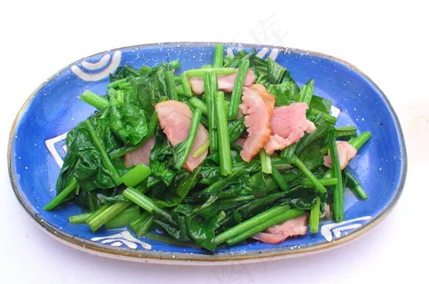 0892培根炒菠菜 0892培根炒菠菜