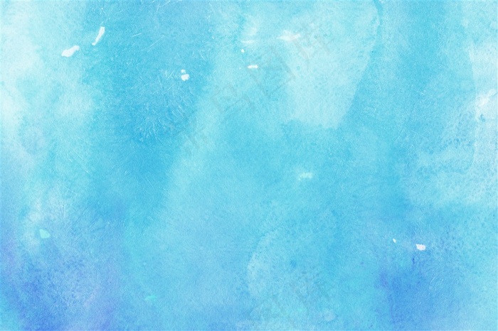 水蓝色冰纹水彩水墨画背景