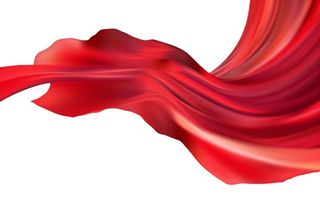 红色丝绸飘带免抠