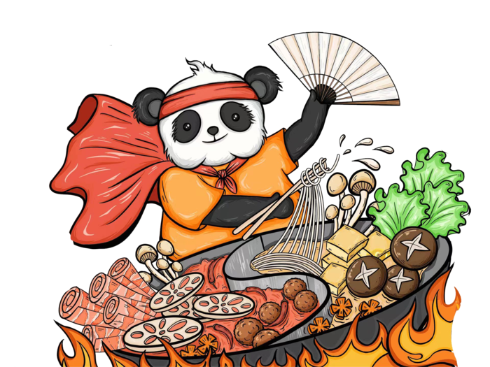 国潮风火锅插画1