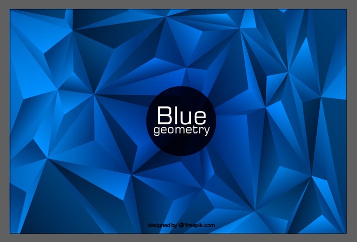 蓝色几何形背景设计矢量图图片